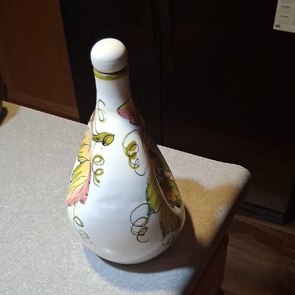 Hand-Painted Ceramic Decanter Made By Ram Italy - Picture 4 of 5